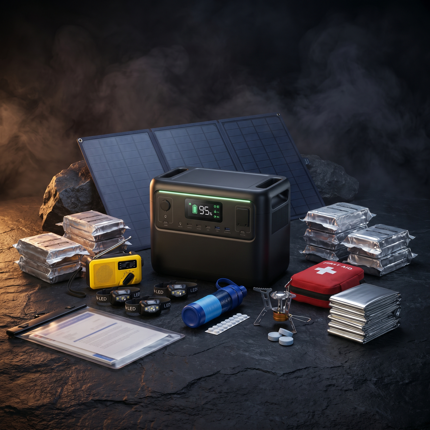 Blackout-Paket Premium + Powerstation – Familie, 7 Tage