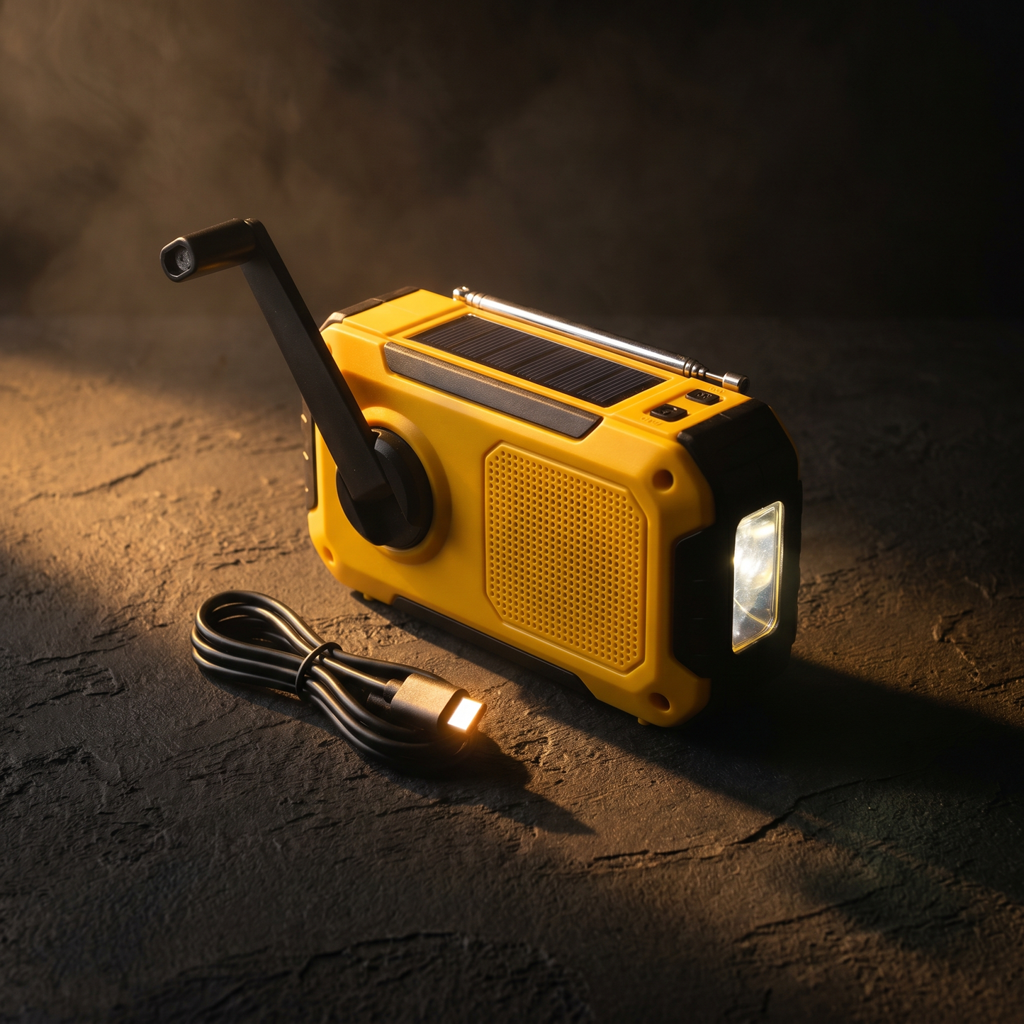 Kurbelradio DAB+ mit Powerbank, Solar & LED