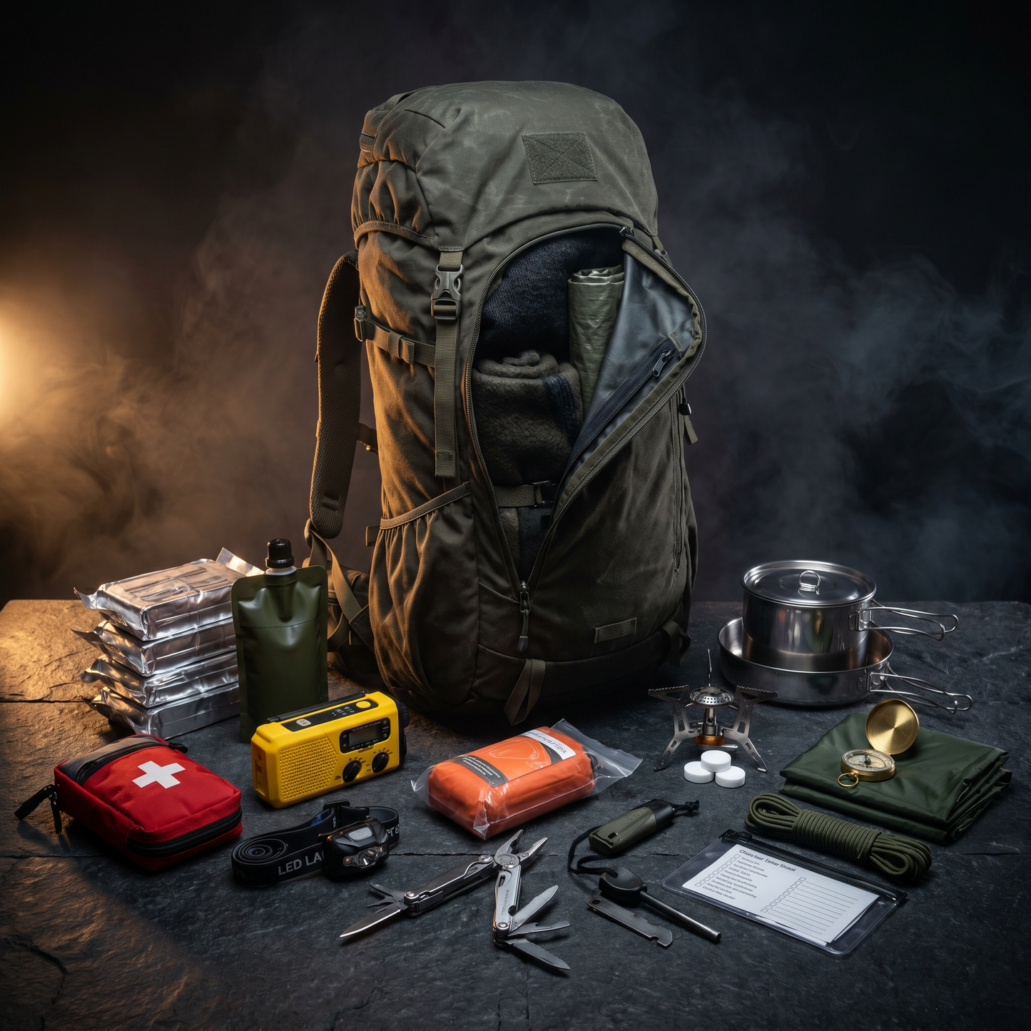 Notfallrucksack Solo 72h – 1 Person, fertig gepackt